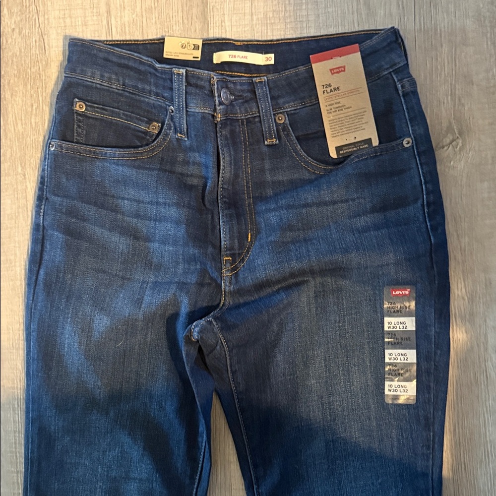 Levi's Indigo Straight-Leg Jeans 726 flare size 30 x 32 - Picture 10 of 10